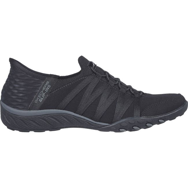Skechers Women's Breathe Easy Slip On Shoe Black 100593-BBK