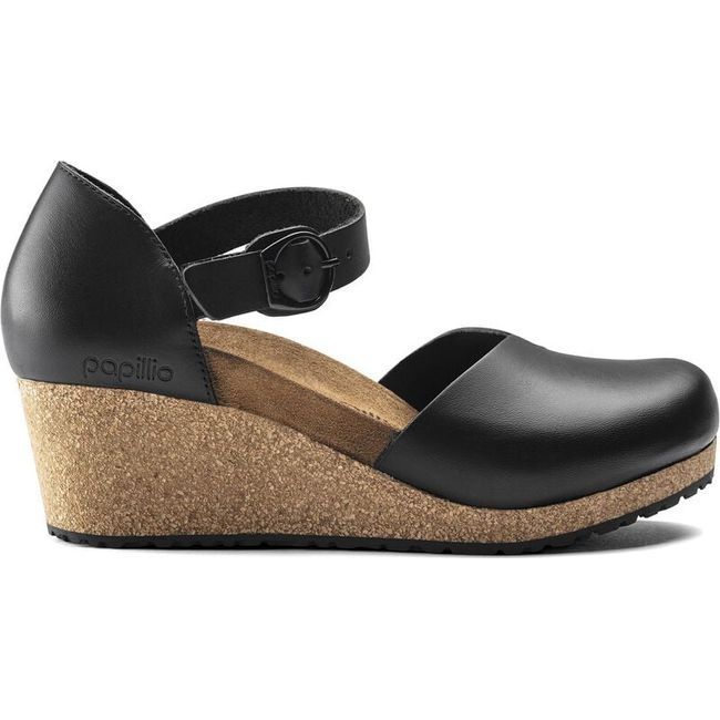 Papillio By Birkenstock Women's Mary Closed Toe Wedge Heel Black 1018523