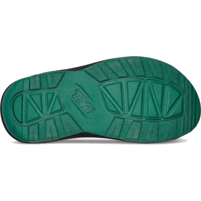 Green sole of Kids Teva Hurricane XLT 2 Sandal in Blue Coral Multi upper