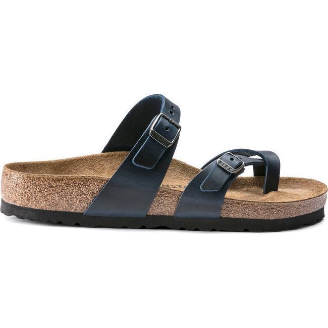 Birkenstock Women's Mayari Oiled Leather Blue Sandal 1019658
