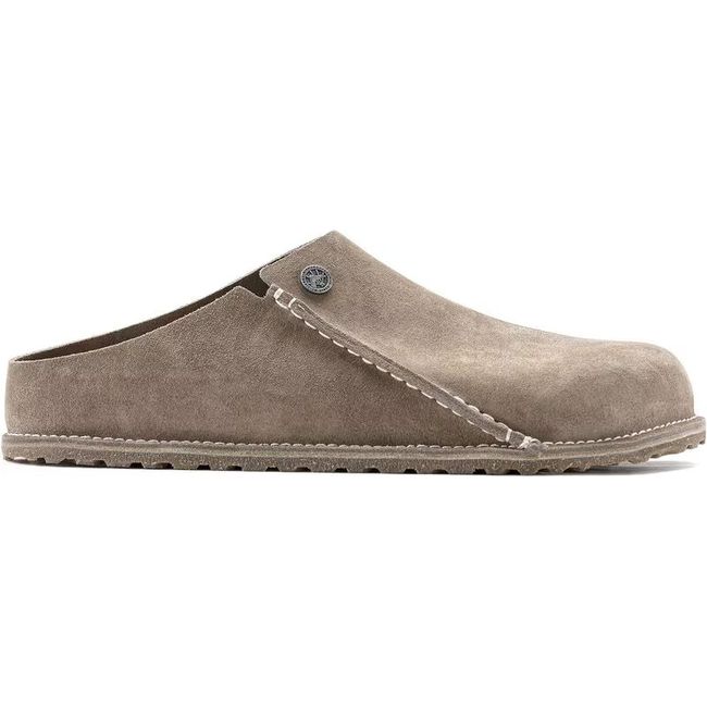 Lateral side of Birkenstock Men's Zermatt Premium Clog in Gray Taupe