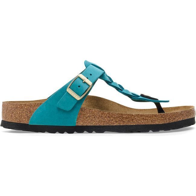 Birkenstock Women's Gizeh Braid Oiled Leather Biscay Bay Sandal 1026324