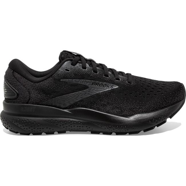 Brooks Men's Ghost 16 Running Shoe  Black/Black/Ebony 110418-020