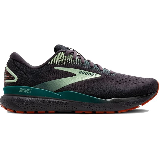 Brooks Men's Ghost 16 Running Shoe BLACKENED PEARL/JUNE BUG/GREEN 110418-038