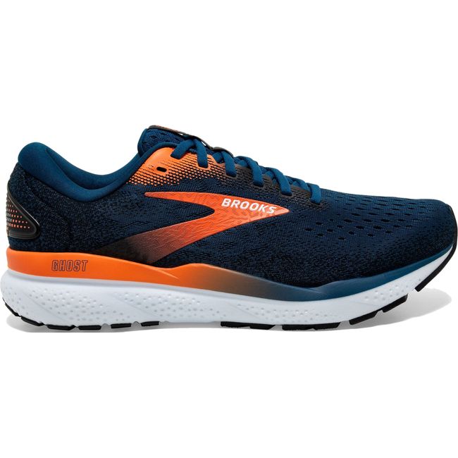 Brooks Men's Ghost 16 Running Shoe  Blue Opal/Black/Nasturtium 110418-474