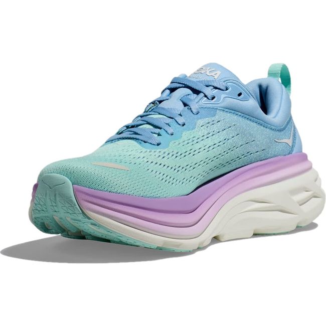 Hoka Women's Bondi 8 Running Shoe AIRY BLUE/SUNLIT OCEAN 1127952/1127954-ABSO