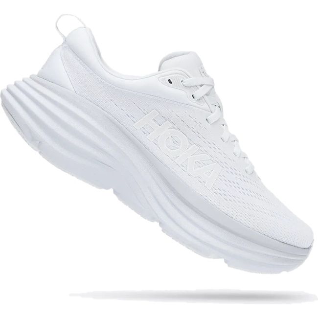 Hoka Women's Bondi 8 Running Shoe White/White 1127952/1127954-WWH