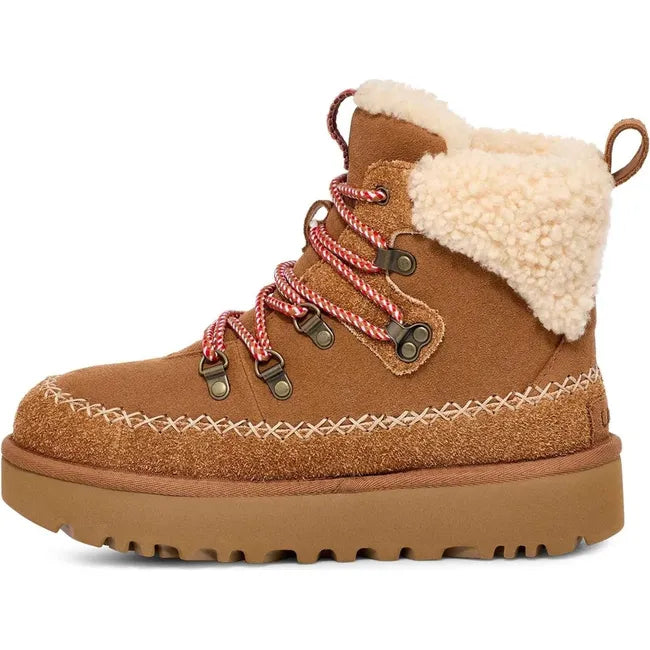 UGG Women's Classic Alpine Lace-Up Boot Chestnut 1158271-CHE