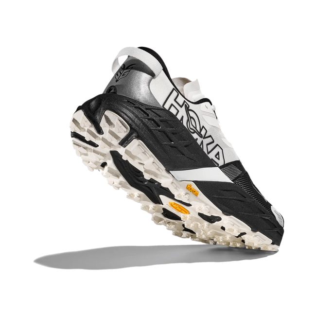 Hoka Speedgoat 7 Vibram Megagrip outsole in black showing 5mm trail lugs