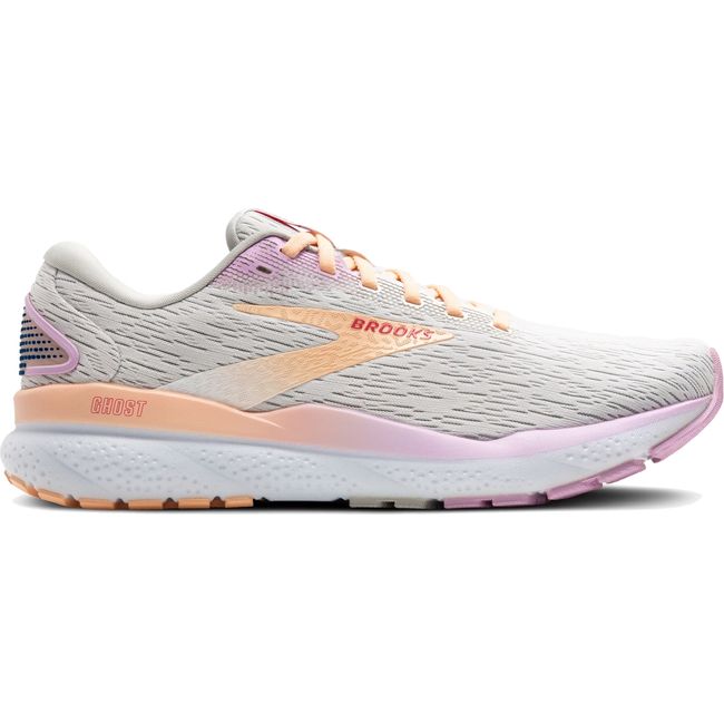 Brooks Women's Ghost 16 Running Shoe  White/Grey/Orchid 120407-186