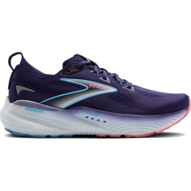 Lateral side of Brooks Women's Glycerin GTS 22 Running Shoe in peacoat purple