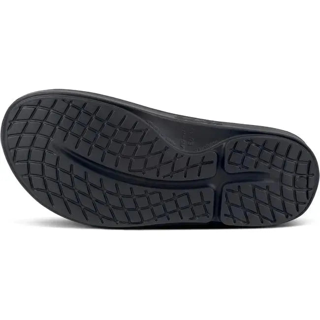 Oofos Unisex Ooahh Sport Slide Sandal White/Black 1500BKWTOO