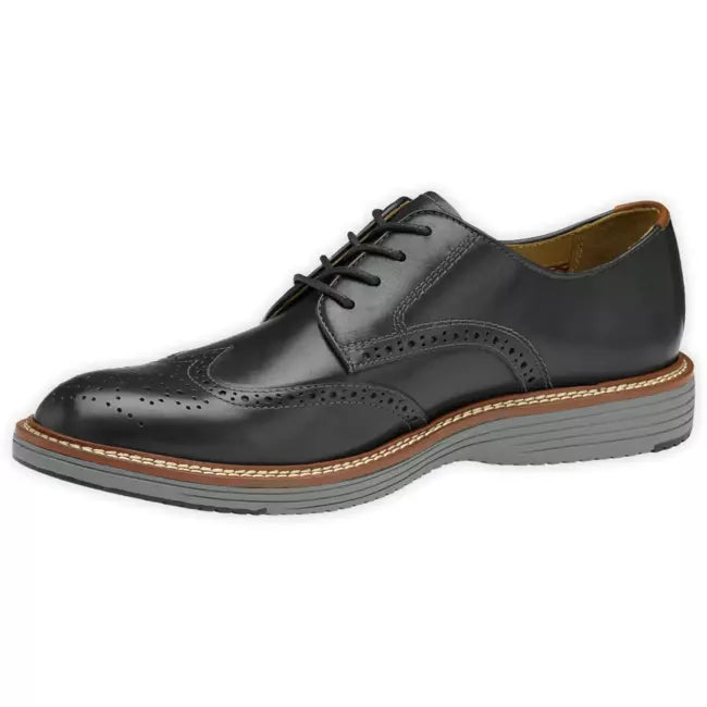 Johnston & Murphy Men's Upton Wingtip Dress Shoe Black Full Grain 20-3531