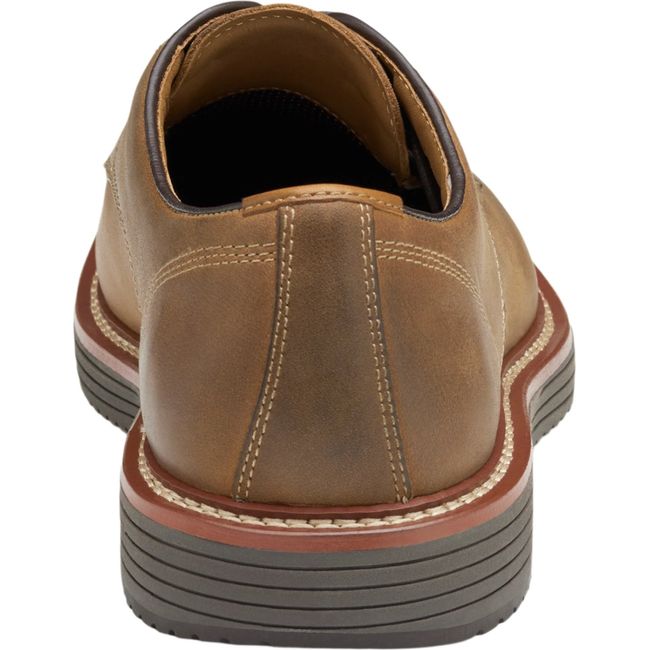 Johnston & Murphy Men's Upton Plain Toe Dress Shoe Tan Oiled Full Grain 20-4338