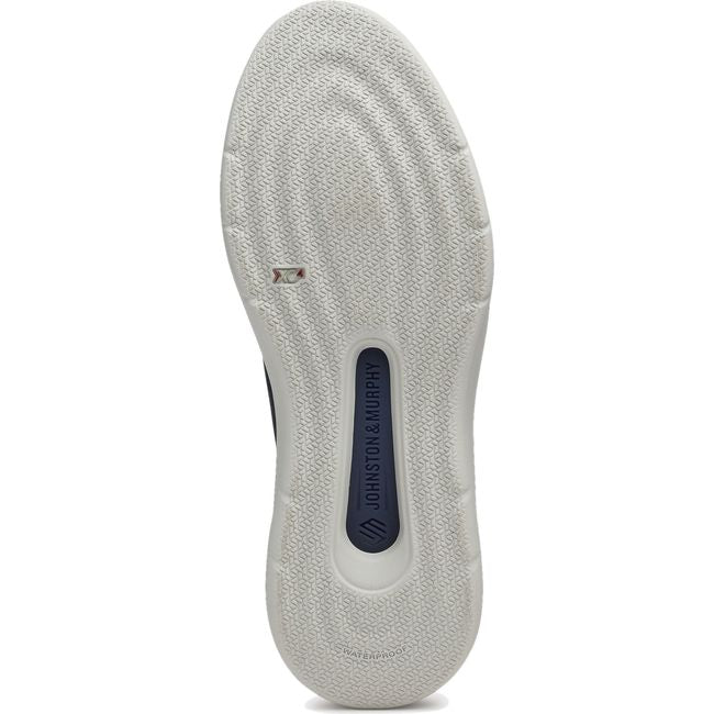 Sole of Mens Johnston &amp; Murphy XC4 Prentiss 2 Plain Toe Waterproof Shoe in navy upper and white sole