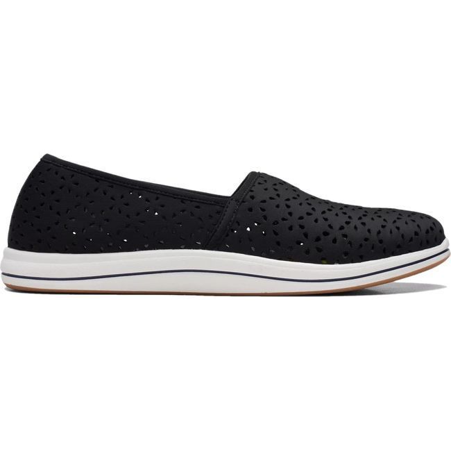 Clarks Women's Breeze Emily Slip On Shoe Black 26171370