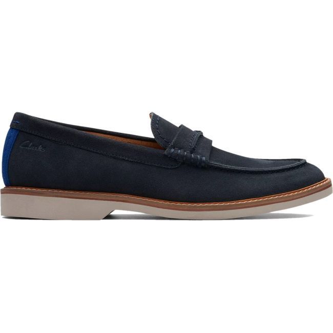 Clarks Men's Atticus Slip Loafer Navy Suede 26172441