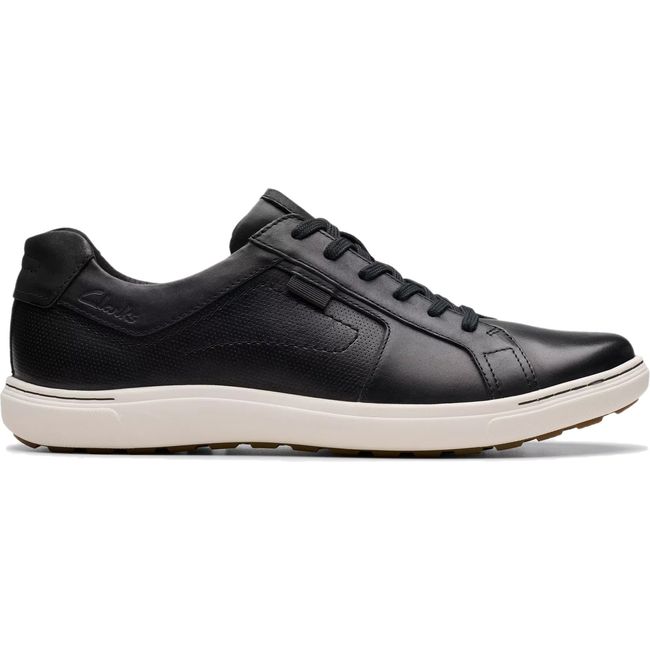 Clarks Men's Mapstone Lace Sneaker Black Leather 26176885
