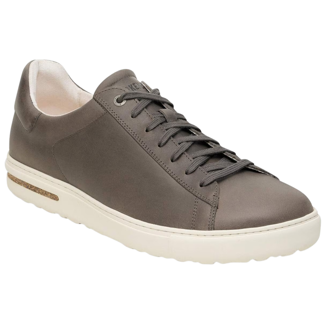 Angled side of Birkenstock Unisex Bend Low Sneaker in Iron