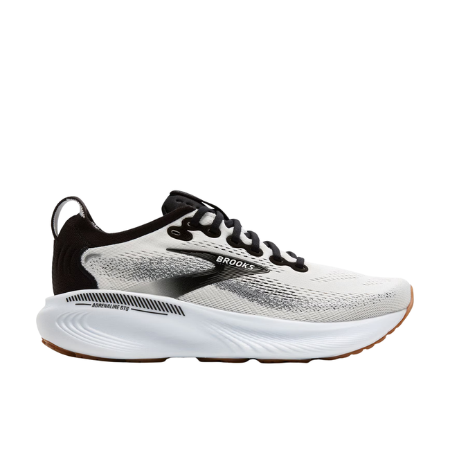 Side of Brooks Women's Adrenaline GTS 25 Running Shoe in White 