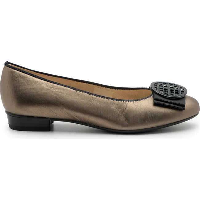 Ara Women's Bambi Ballet Flat Taiga Metallic Leather 12-43720-87
