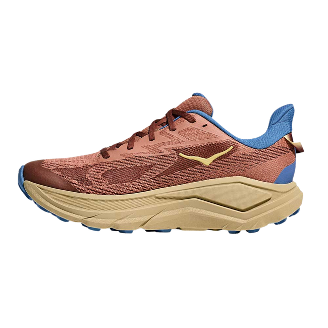 Medial side of Hoka Men's Challenger 8 Trail Running Shoe in Maple Cardamom 