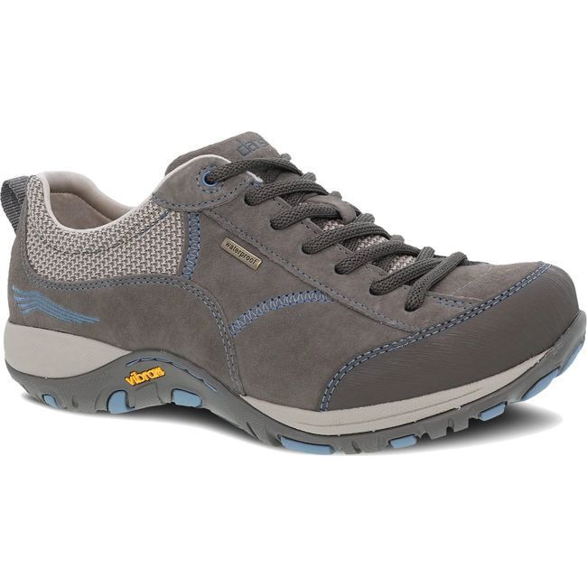 Dansko Women's Paisley Waterproof Hiking Shoe GREY/BLUE SUEDE 4350241005