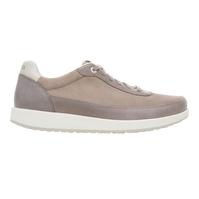 Side of Birkenstock Women's Honnef City Sneaker in Stone Coin