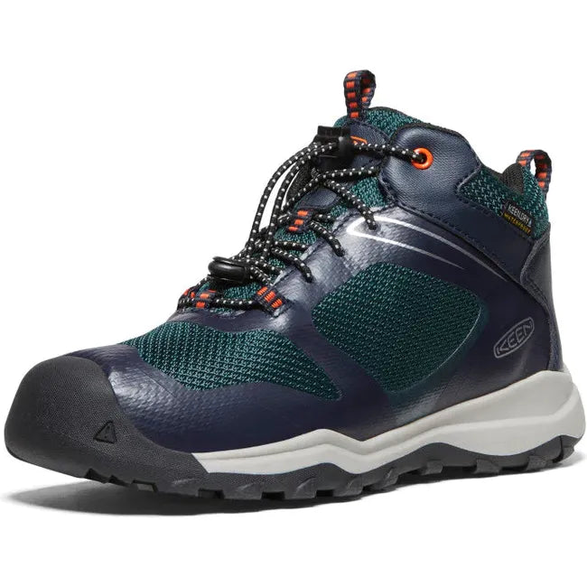 Keen Kids' Wanduro Mid Waterproof Sky Captain/Sea Moss Hiking Boot 1027897