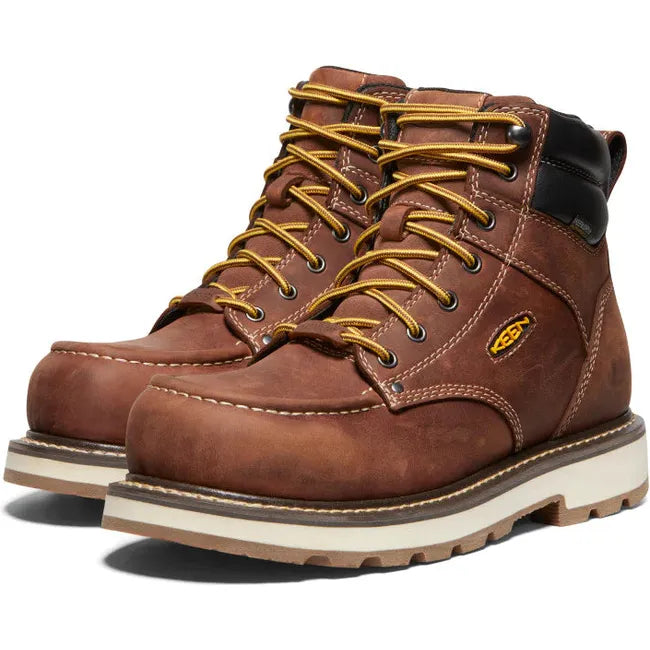 Keen Men's Cincinnati 6" Waterproof 90° Heel Carbon-Fiber Toe Tuscan Red/Sandshell Work Boot 1028283