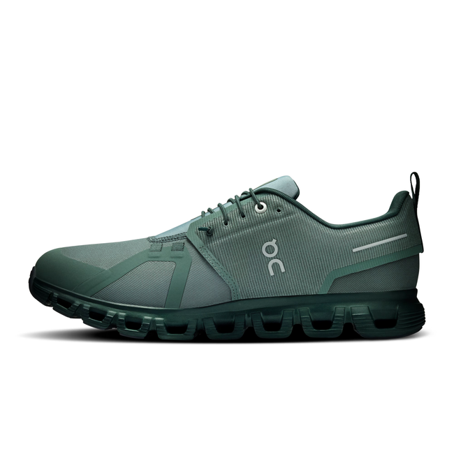 Medial side of On Running Men's Cloud 6 Waterproof Running Shoe in Olive Evergreen