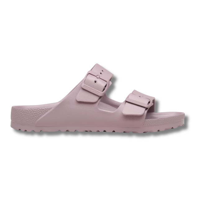 Lateral side of Birkenstock Women's Arizona EVA Sandal in Faded Purple