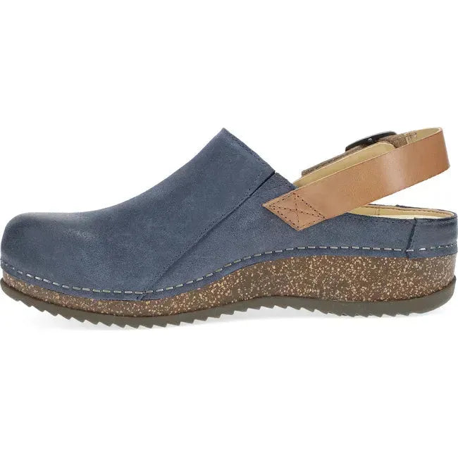 Dansko Women's Merrin Clog Blue Burnished Suede 9605545300