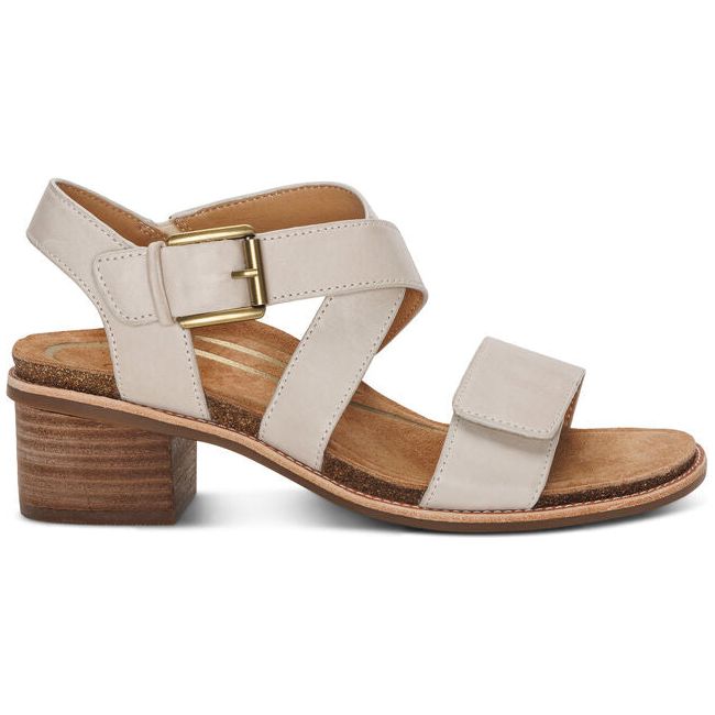 Aetrex Women's Kristin Block Heel Sandal Ivory BH103W