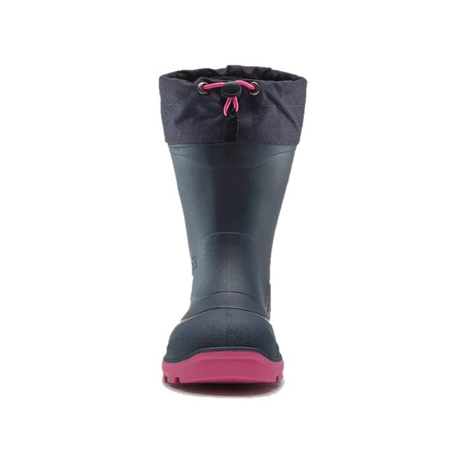 Front of Kamik Kids Snobuster 1 Waterproof Snow Boot in Navy