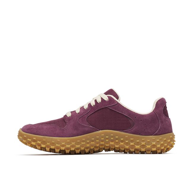 Medial side of Merrell Women's Wrapt Waterproof Sneaker in Dark Cherry Purple