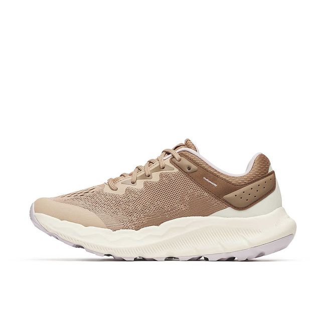 Medial side of Merrell Women's Antora 4 Trail Running Shoe in hazel brown