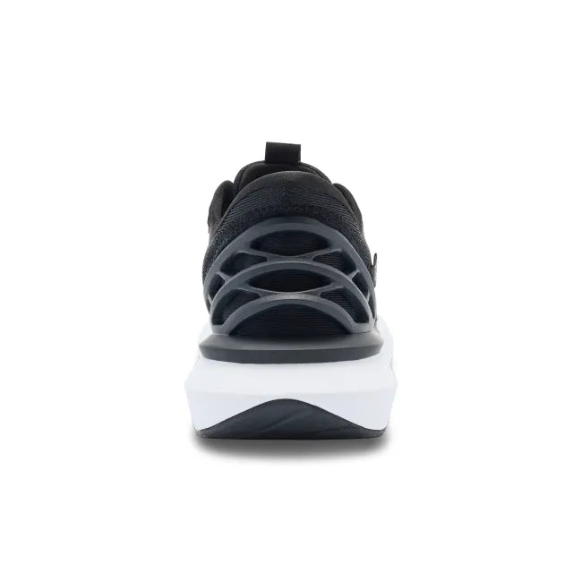 Heel of Women’s Kizik Athens 2 Sneaker in black with easy on HandsFree Step-In tech