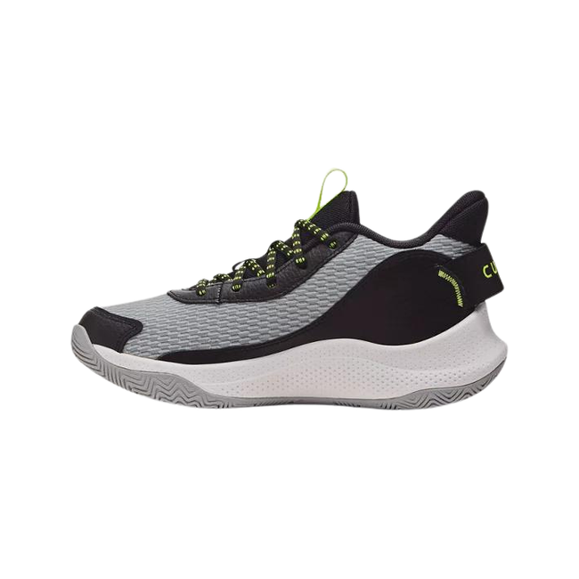 Under Armour Kids' Curry 3Z7 Basketball Shoes Mod GrayBlack/High Vis Yellow 3026623-102