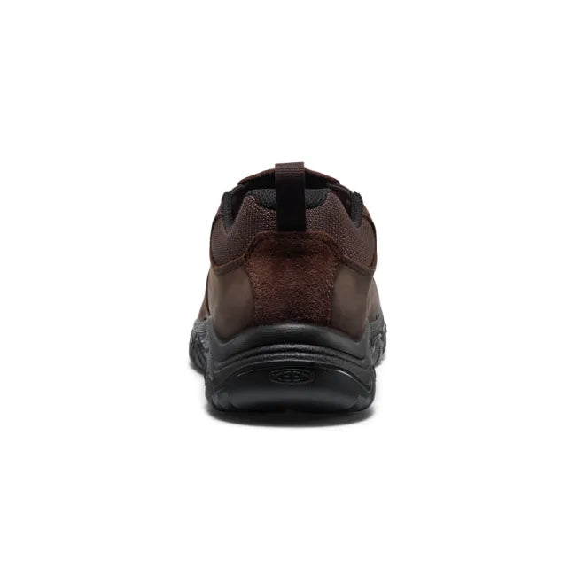 Heel of Men’s KEEN Targhee IV Slip-On Shoe in dark brown leather