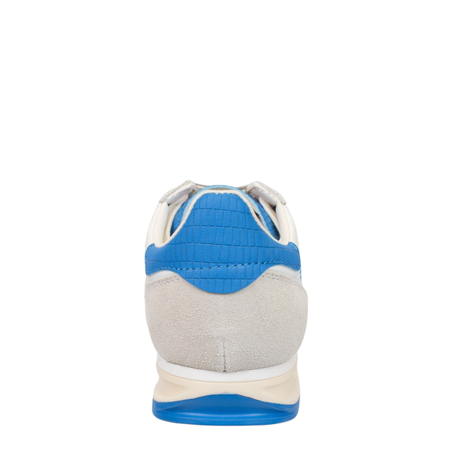 Heel of Back 70 Barkley Jogger women’s retro sneaker in white French blue