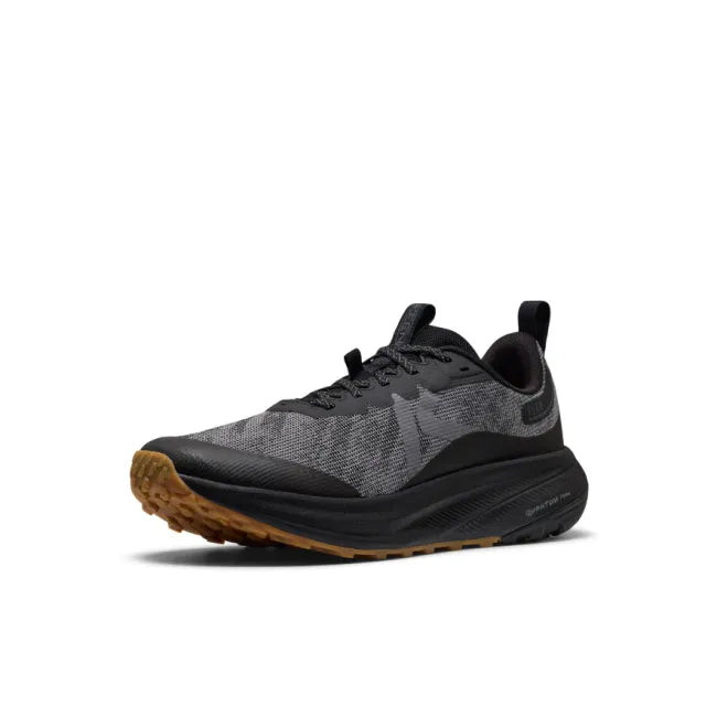 Front of KEEN Men's Roam Trail Running Shoe in black and magnet grey