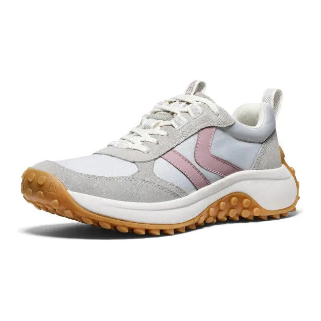 Front angled view of Women's Keen KS86 Sneaker in Alloy Toadstool colorway