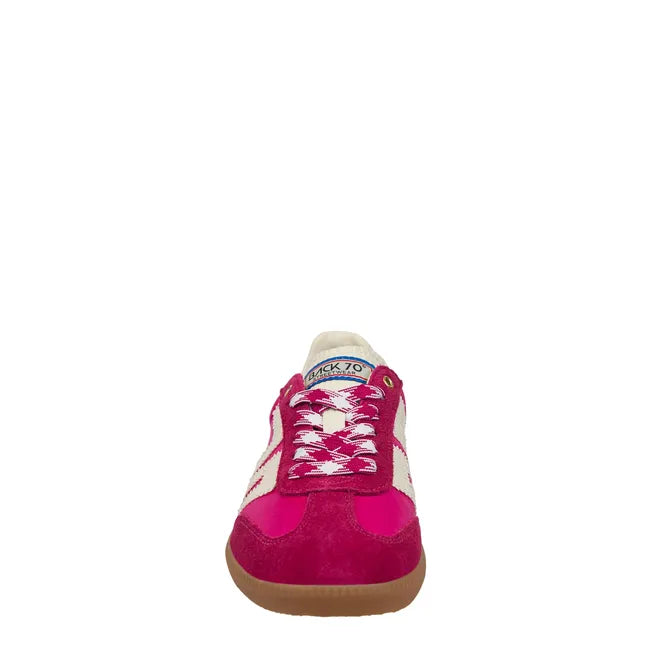 Front of lace up Back 70 Ghost women’s retro fashion street sneaker in cherry red