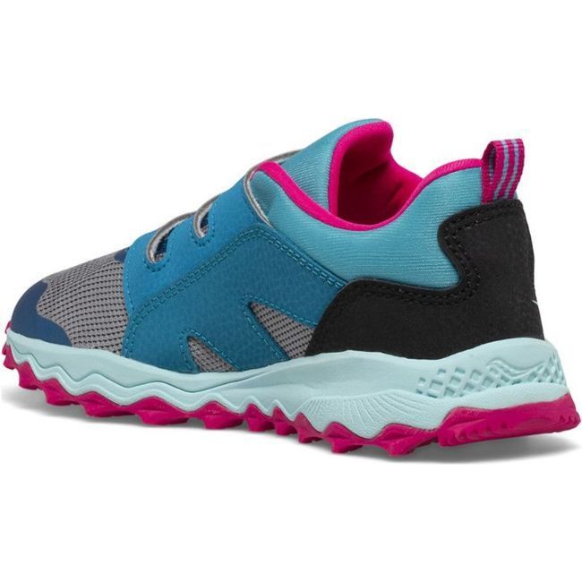 Saucony Kids' Peregrine 12 BOA Sneaker Turq/Pink SK166097