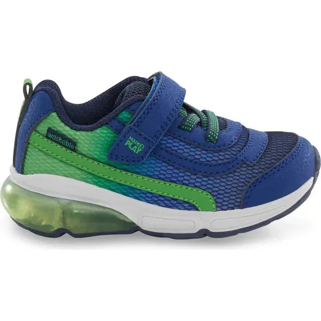 Stride Rite Kids' Made2Play Light Up Surge Bounce Sneaker Navy/Green BB037201