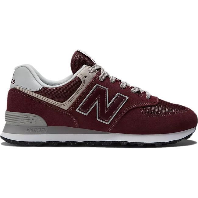 New Balance Unisex 574 Lifestyle Shoe MAROON/WHITE U574HMG