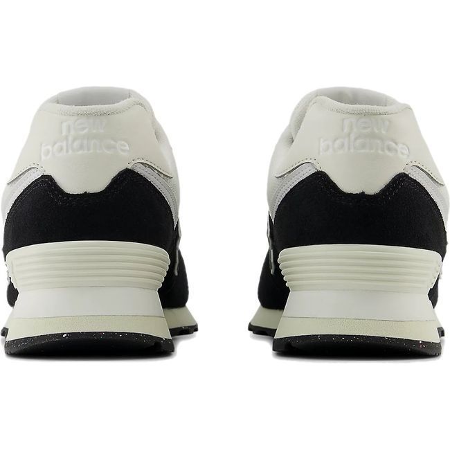 New Balance Unisex 574 Lifestyle Shoe Black/White/Marsh Green U574RBG
