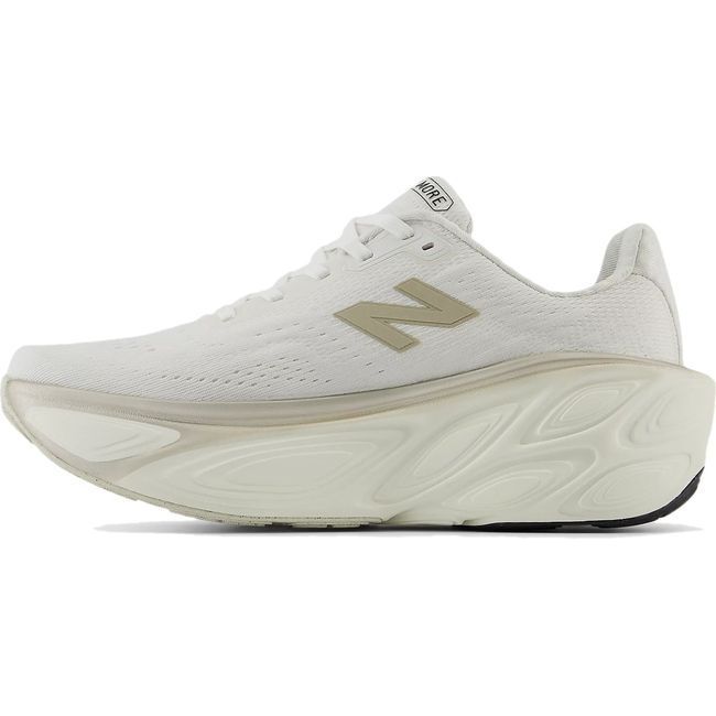 New Balance Women's Fresh Foam X More V5 Running Shoe WHITE/SEA SALT/LIGHT GOLD METALLIC WMORLW5