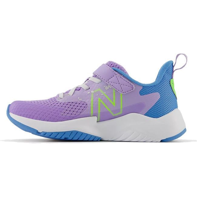 New Balance Kids' Rave Run V2 Running Shoe LILAC GLO/SKY BLUE/PIXEL GREEN YTRAVHG2